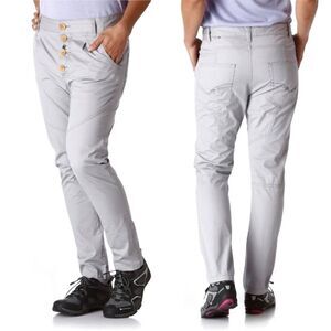 Maloja CharlyM Twill Bike Pants in Light Gray Smoke Size Medium Hiking Outdoors